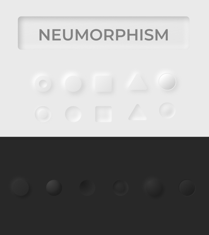 Neumorphism stile surface image